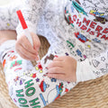 ColorIn Pajama Set w Fabric Markers Included