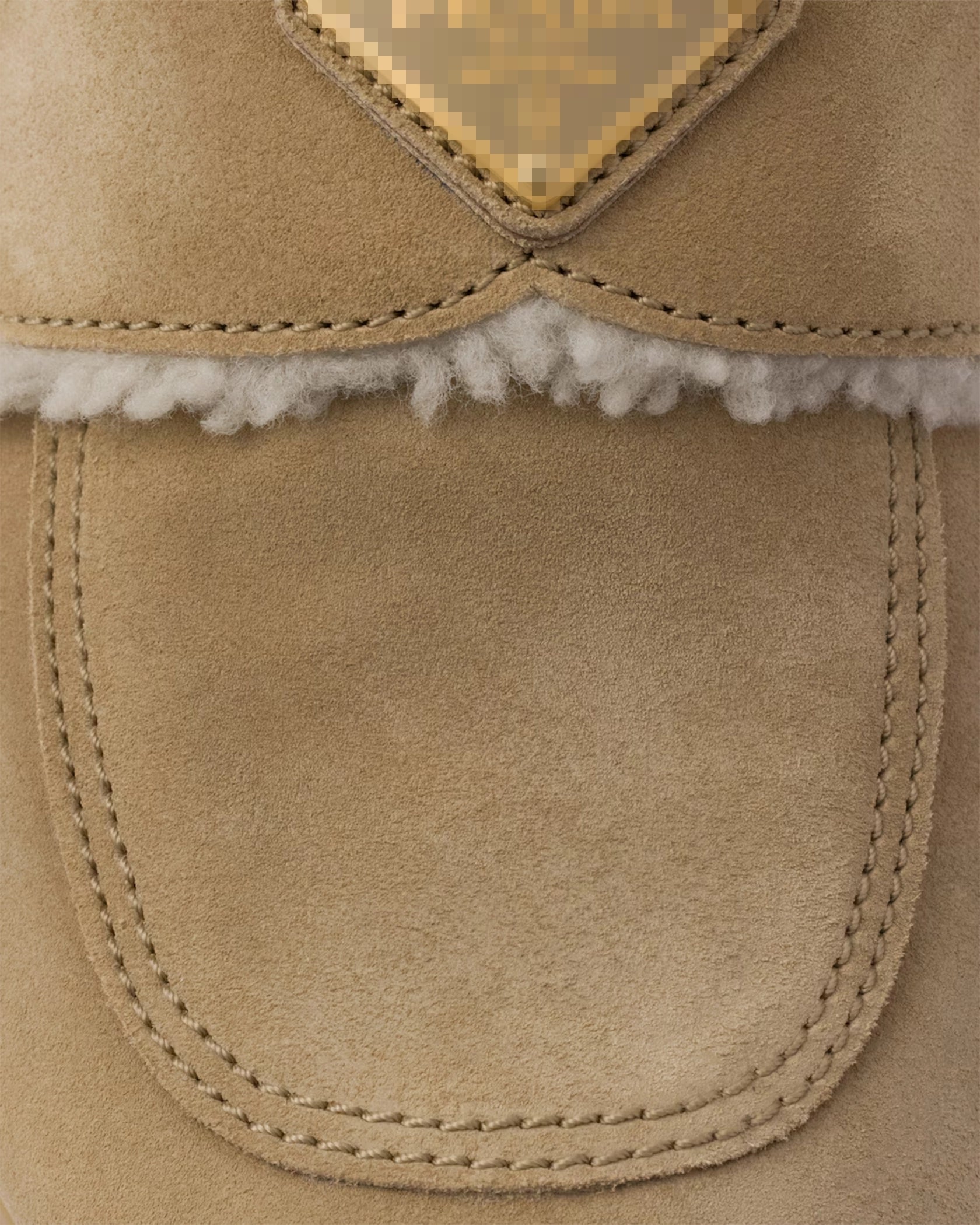 Suede and shearling slippers